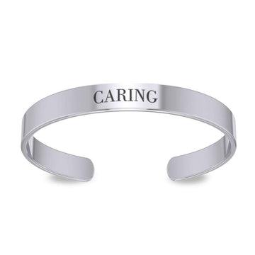 Small Silver Cuff Bracelet Words That Matter TBA194 - Jewelry